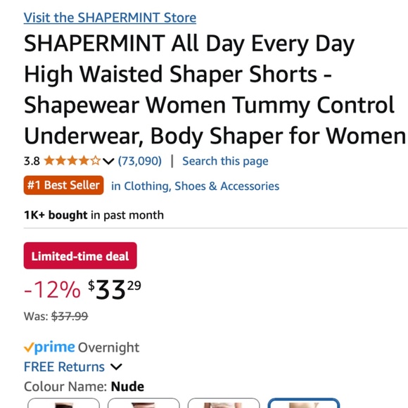 NEW SHAPERMINT All Day Every Day High Waisted Shapewear Size Large - Picture 3 of 5
